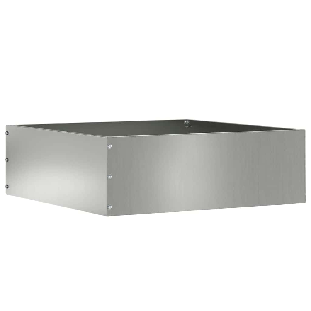 Vidaxl gazonrand 40 x 40 x 13 cm gegalvaniseerd staal zilver