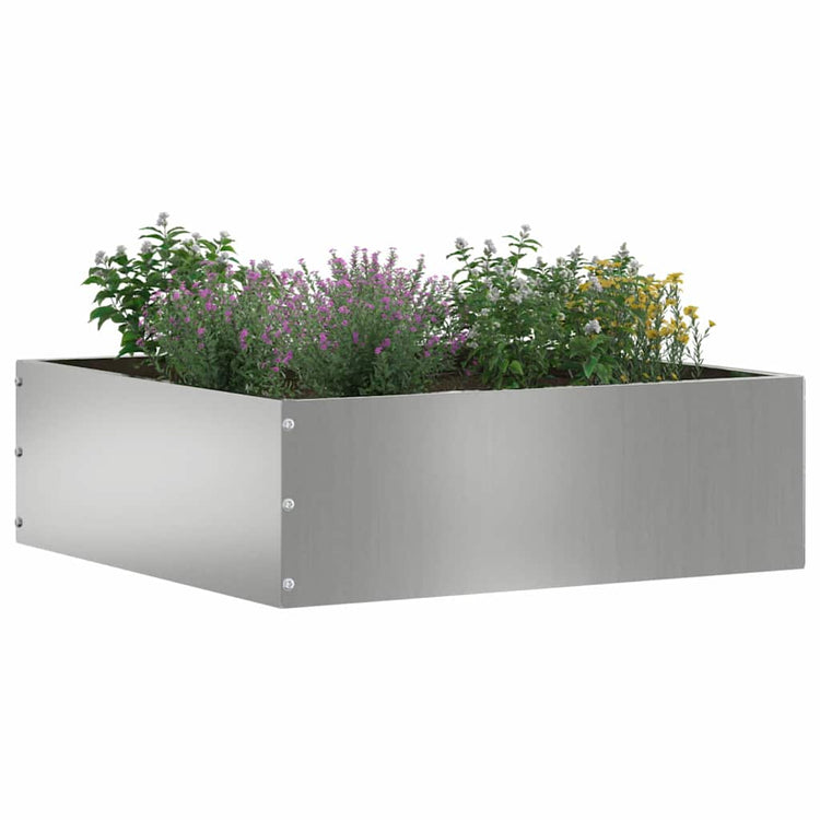 Vidaxl gazonrand 40 x 40 x 13 cm gegalvaniseerd staal zilver