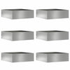 Vidaxl tuinrand 6 pcs zilver 40 x 40 x 13 cm gegalvaniseerd staal