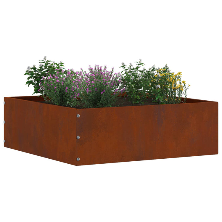 Vidaxl gazonrand 40 x 40 x 13 cm roestkleurig