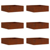 Vidaxl tuinrand 6 pcs roestig 40 x 40 x 13 cm cortenstaal