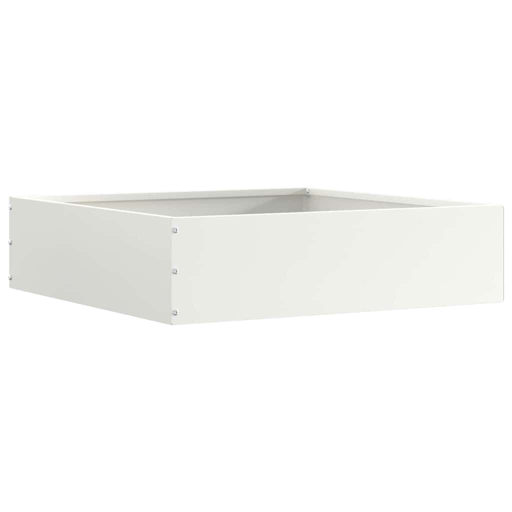 Vidaxl gazonrand 50 x 50 x 13 cm staal wit