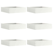 Vidaxl gazonrand 6 st 50 x 50 x 13 cm staal wit - afbeelding 1