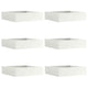 Vidaxl gazonrand 6 st 50 x 50 x 13 cm staal wit