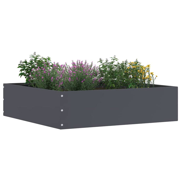 Vidaxl gazonrand 50 x 50 x 13 cm staal antraciet