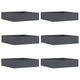 Vidaxl gazonrand 6 st 50 x 50 x 13 cm staal antraciet