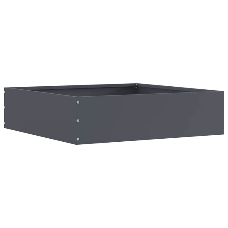 Vidaxl gazonrand 6 st 50 x 50 x 13 cm staal antraciet