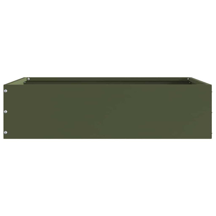 Vidaxl gazonrand 50 x 50 x 13 cm staal olijfgroen