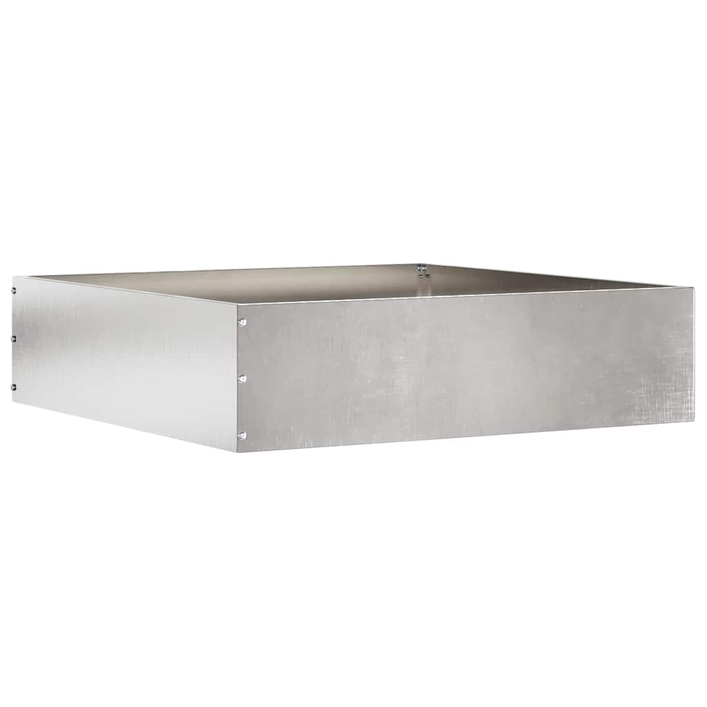 Vidaxl gazonrand 50 x 50 x 13 cm roestvrij staal zilver