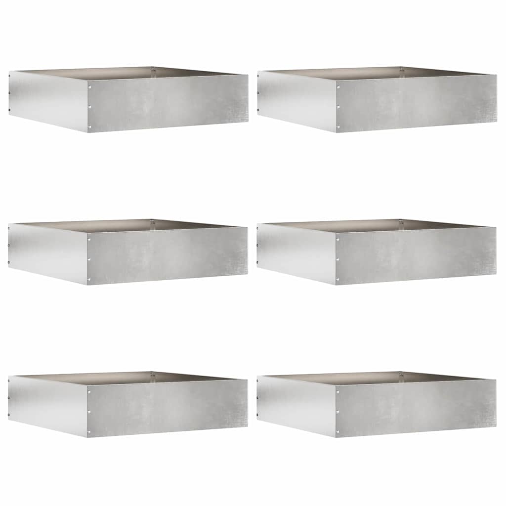 Vidaxl gazonrand 6 st 50 x 50 x 13 cm roestvrij staal zilver