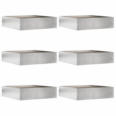 Vidaxl gazonrand 6 st 50 x 50 x 13 cm roestvrij staal zilver