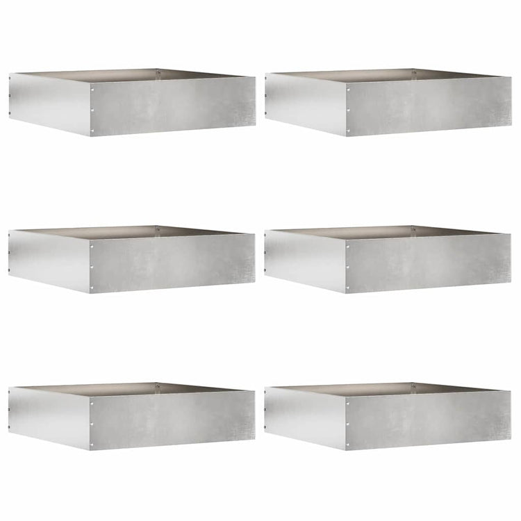 Vidaxl gazonrand 6 st 50 x 50 x 13 cm roestvrij staal zilver