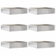 Vidaxl gazonrand 6 st 50 x 50 x 13 cm roestvrij staal zilver