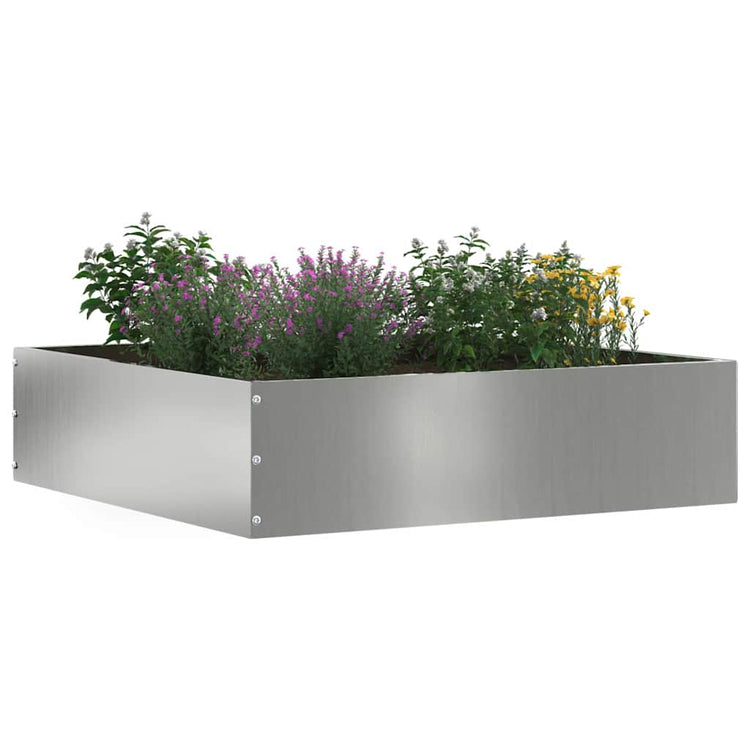 Vidaxl gazonrand 50 x 50 x 13 cm gegalvaniseerd staal zilver