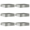 Vidaxl tuinrand 6 pcs zilver 50 x 50 x 13 cm gegalvaniseerd staal