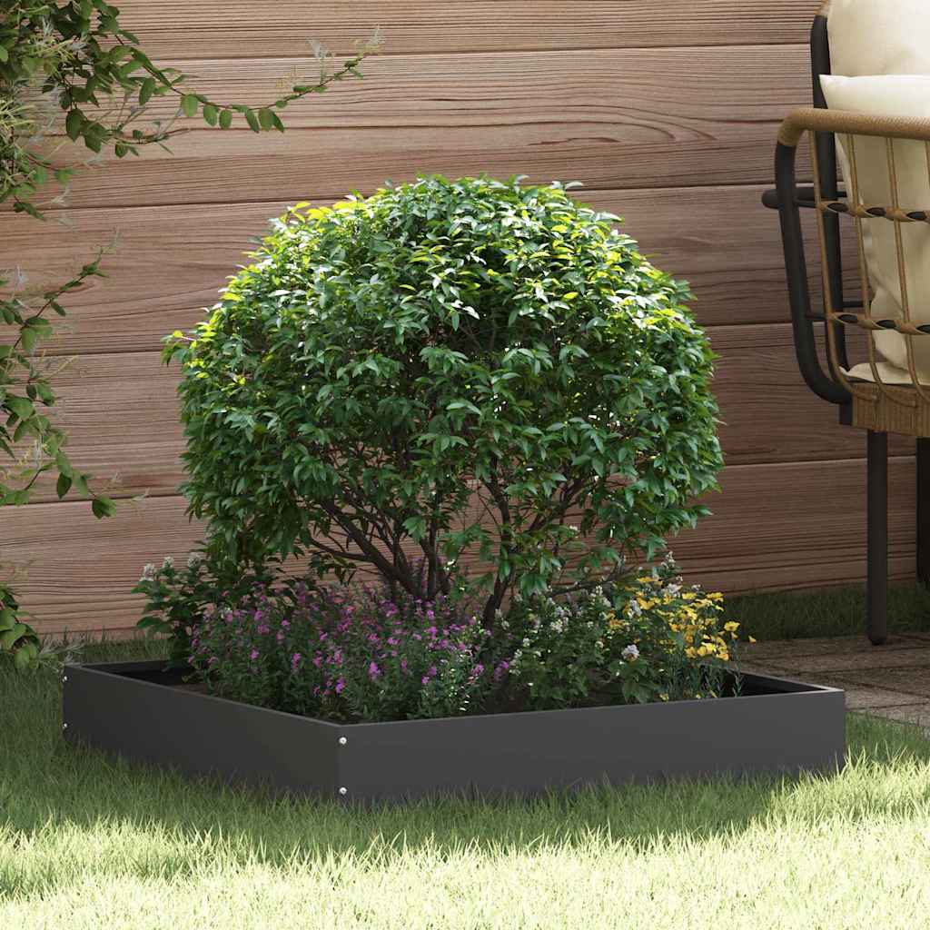 Vidaxl gazonrand 60 x 60 x 13 cm staal zwart