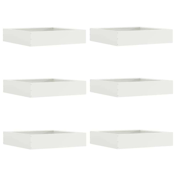 Vidaxl gazonrand 6 st 60 x 60 x 13 cm staal wit