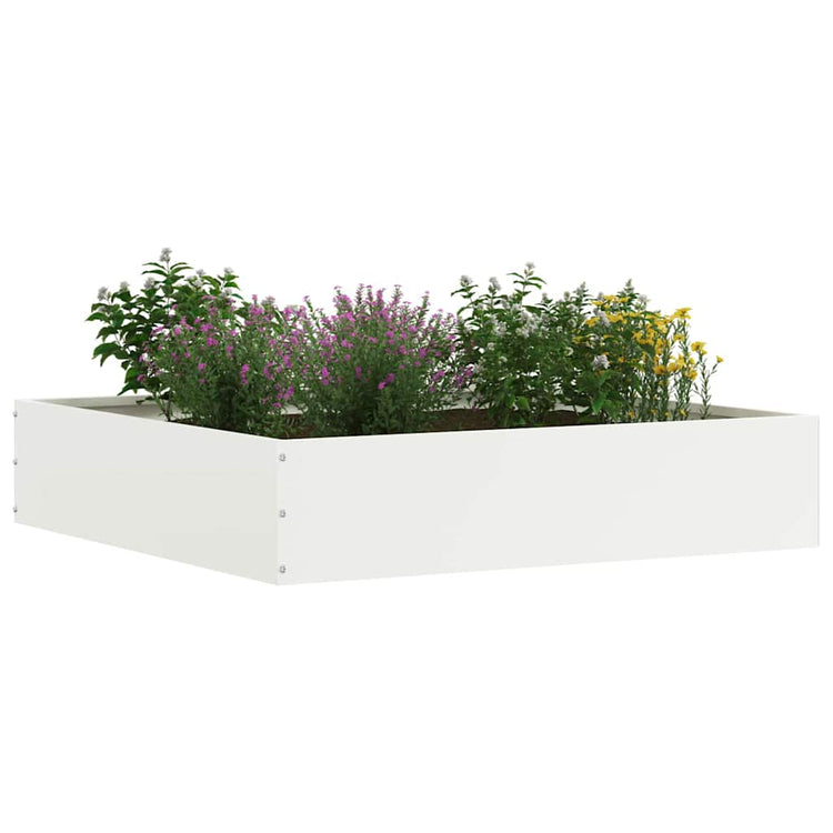 Vidaxl gazonrand 6 st 60 x 60 x 13 cm staal wit