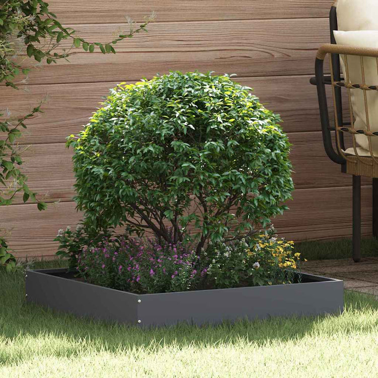 Vidaxl gazonrand 6 st 60 x 60 x 13 cm staal antraciet
