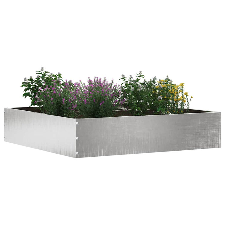 Vidaxl gazonrand 60 x 60 x 13 cm roestvrij staal zilver