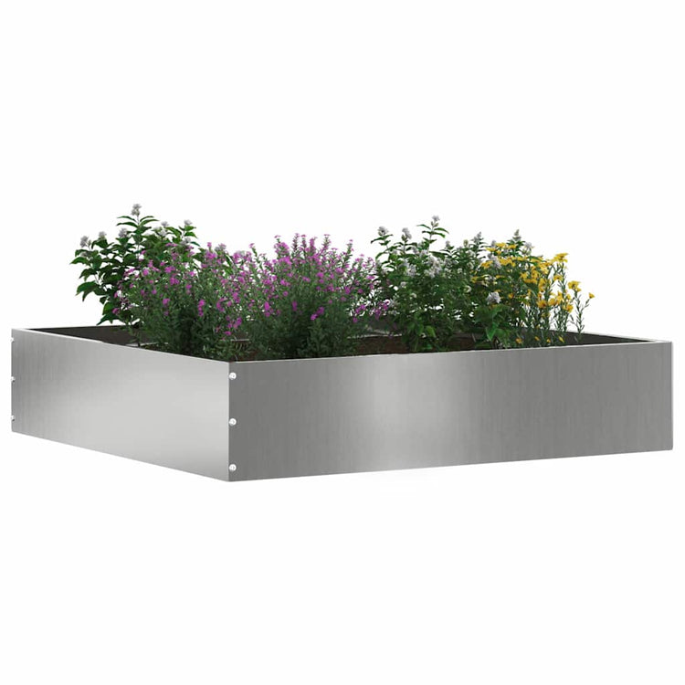 Vidaxl gazonrand 6 st 60 x 60 x 13 cm gegalvaniseerd staal zilver