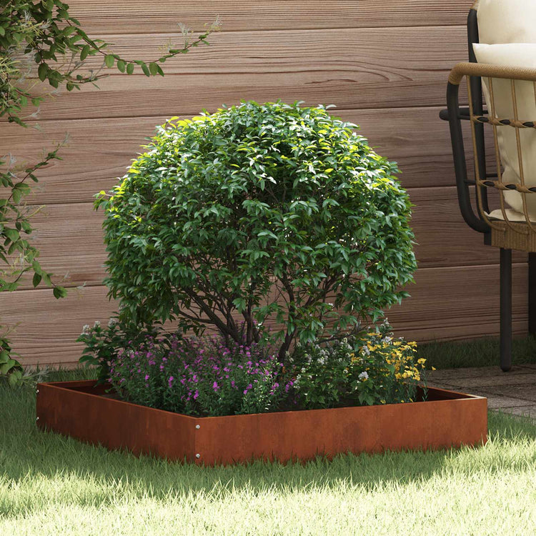 Vidaxl gazonrand 6 st 60 x 60 x 13 cm roestkleurig