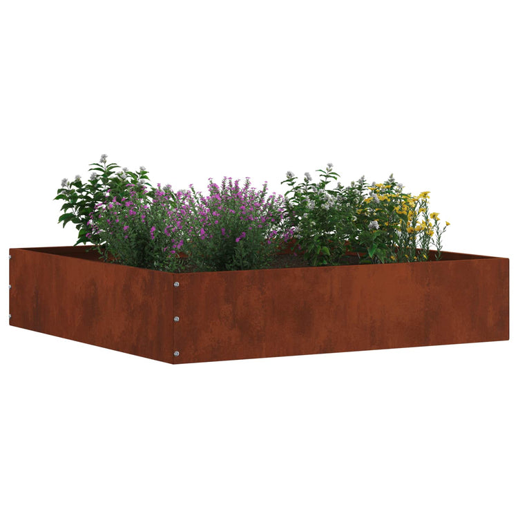 Vidaxl gazonrand 6 st 60 x 60 x 13 cm roestkleurig