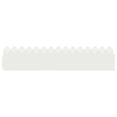 Vidaxl gazonranden 10 pcs wit 103 x 0,05 x 22 cm staal