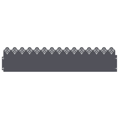 Vidaxl gazonranden 10 pcs antraciet 103 x 0,05 x 22 cm staal