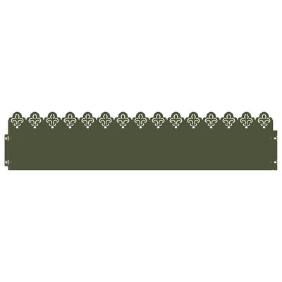 Vidaxl gazonranden 20 pcs olijf groen 103 x 0,05 x 22 cm staal