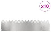 Vidaxl gazonranden 10 st 103 x 0,05 x 22 cm roestvrij staal zilver - afbeelding 3