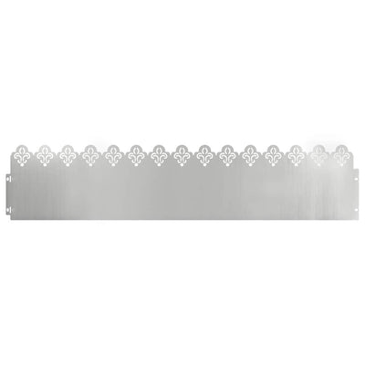 Vidaxl gazonranden 10 pcs zilver 103 x 0,05 x 22 cm