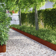 Vidaxl gazonranden 10 st 103 x 0,05 x 22 cm weervast staal - afbeelding 1