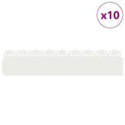 Vidaxl gazonranden 10 st 103 x 0,05 x 22 cm staal wit - afbeelding 3