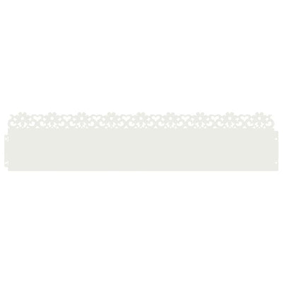 Vidaxl gazonranden 20 pcs wit 103 x 0,05 x 22 cm staal