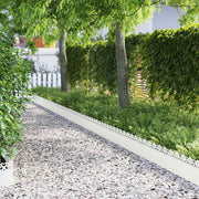 Vidaxl gazonranden 30 st 103 x 0,05 x 22 cm staal wit - afbeelding 1