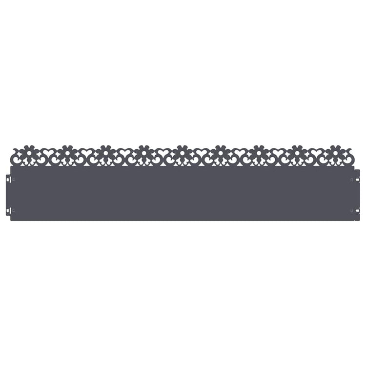 Vidaxl gazonranden 10 st 103 x 0,05 x 22 cm staal antraciet