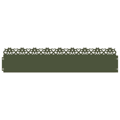 Vidaxl gazonranden 10 pcs olijf groen 103 x 0,05 x 22 cm staal