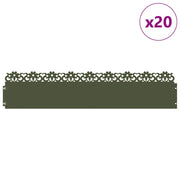 Vidaxl gazonranden 20 st 103 x 0,05 x 22 cm staal olijfgroen - afbeelding 3