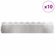 Vidaxl gazonranden 10 st 103 x 0,05 x 22 cm roestvrij staal zilver - afbeelding 3