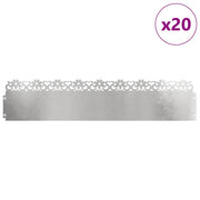 Vidaxl gazonranden 20 st 103 x 0,05 x 22 cm roestvrij staal zilver - afbeelding 3