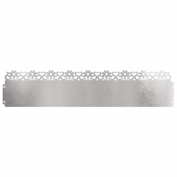 Vidaxl gazonranden 30 st 103 x 0,05 x 22 cm roestvrij staal zilver