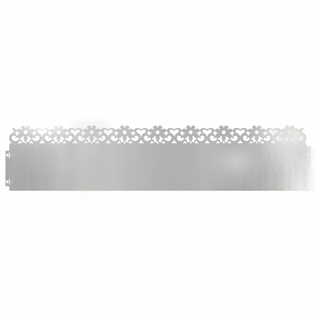 Vidaxl gazonranden 30 pcs zilver 103 x 0,05 x 22 cm
