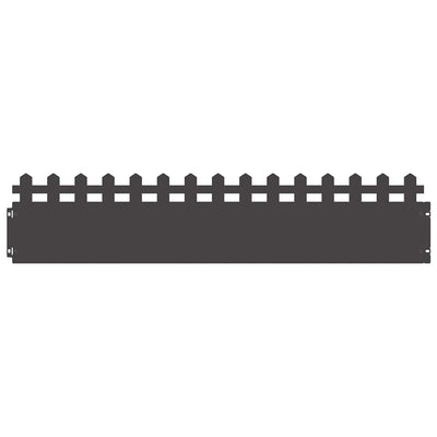 Vidaxl gazonranden 10 pcs zwart 103 x 0,05 x 22 cm staal