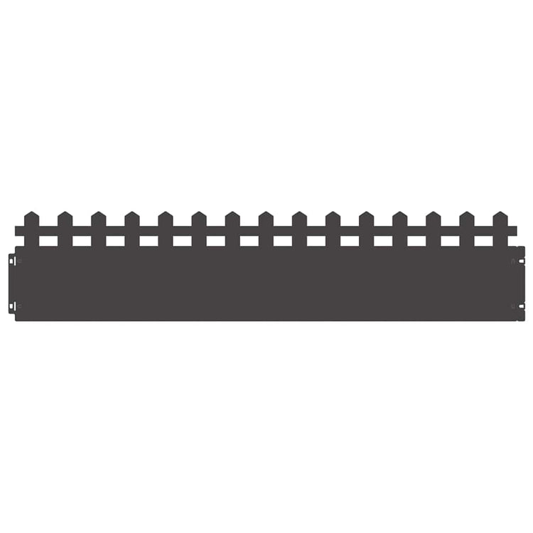 Vidaxl gazonranden 20 st 103 x 0,05 x 22 cm staal zwart