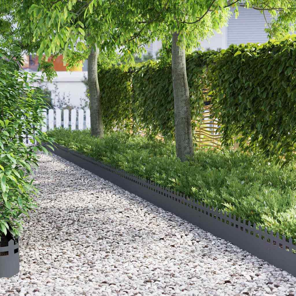 Vidaxl gazonranden 10 st 103 x 0,05 x 22 cm staal antraciet