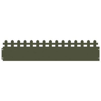 Vidaxl gazonranden 10 pcs olijf groen 103 x 0,05 x 22 cm staal
