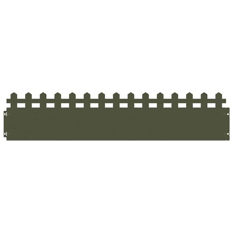Vidaxl gazonranden 20 st 103 x 0,05 x 22 cm staal olijfgroen