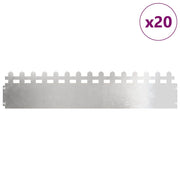 Vidaxl gazonranden 20 st 103 x 0,05 x 22 cm roestvrij staal zilver - afbeelding 3
