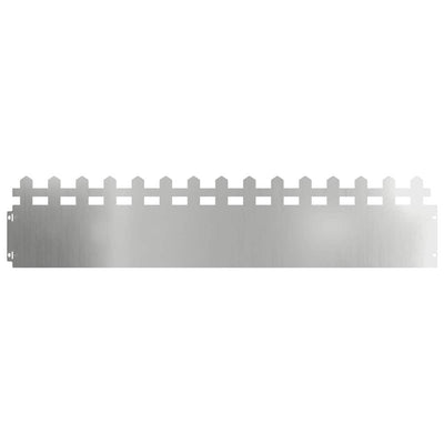 Vidaxl gazonranden 10 pcs zilver 103 x 0,05 x 22 cm